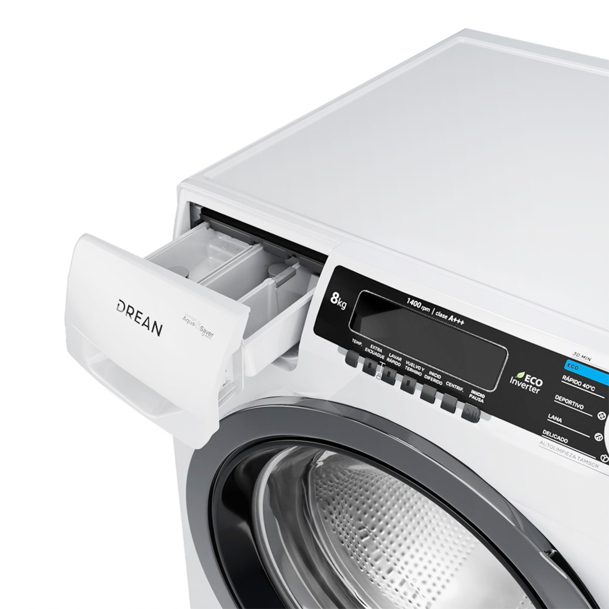 Lavar Ropa Dream Lavarropas Carga Frontal Ecoinverter 8 Kg Blanco Drean - LFDR0814SB0 ...