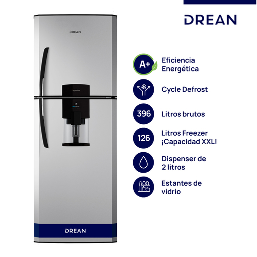 Heladera con freezer Cíclica 396 L Silver Drean - HDR400F41S Heladera con freezer Cíclica 396 L Silver Drean - HDR400F41S