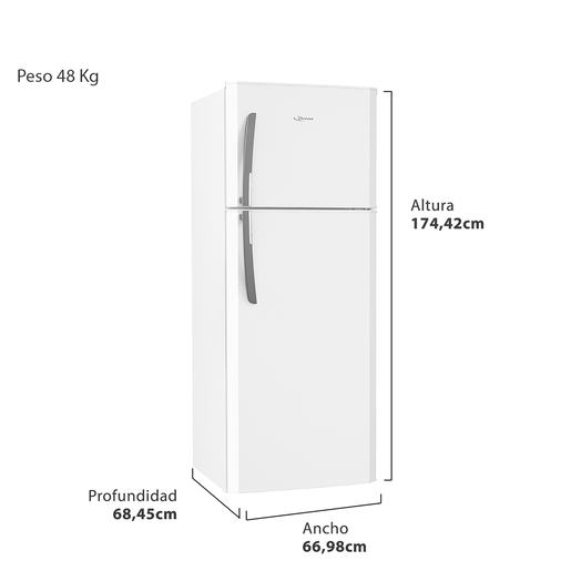 Heladera con freezer Cíclica 364 L Blanca Drean - HDR370F00B