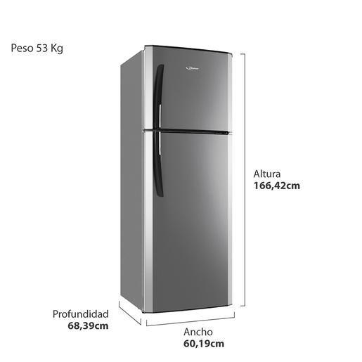 Heladera con freezer No Frost 285 L Steel Drean - HDR300N30M