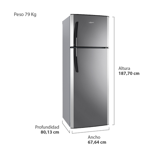 Heladera con freezer No Frost 420 L Steel Drean - HDR420N30M