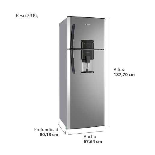 Heladera con freezer No Frost Inverter 424 L Steel Drean - HDR430N12M