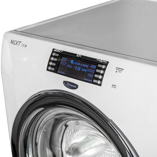 Lavarropas Carga Frontal Inverter 10 Kg Blanco Drean - NEXT 10.12 WCR ECO