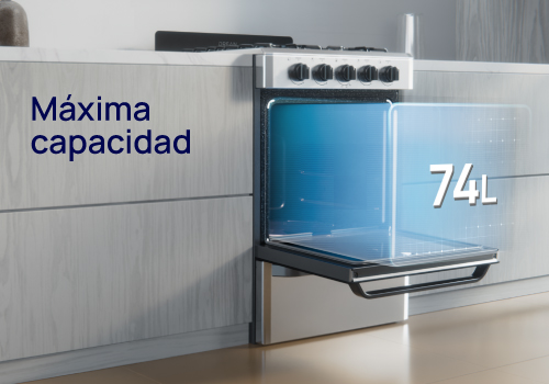 Máxima capacidad de horneado Máxima capacidad de horneado