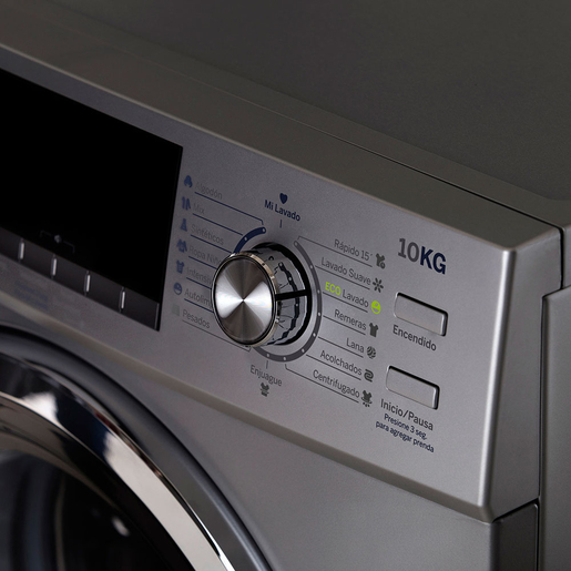 Lavarropas 10 kg Silver GE Appliances - LVGE10E16M
