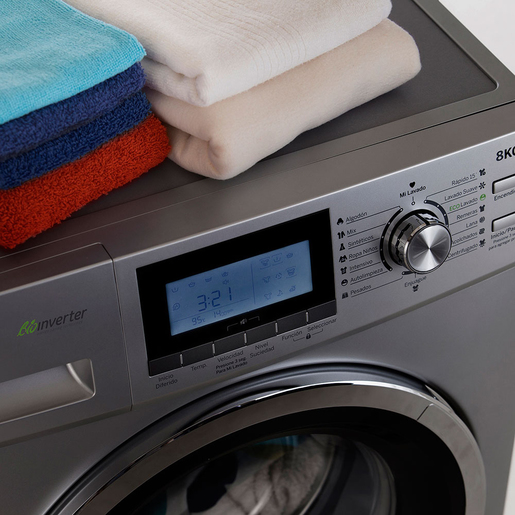 Lavarropas 8 kg Silver GE Appliances - LVGE18E14M