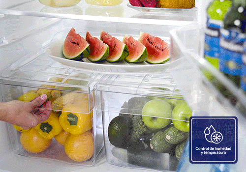 Doble cajón para frutas y verduras