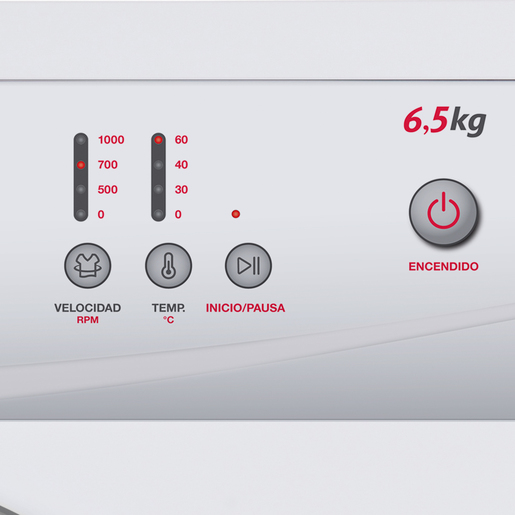 Lavarropas 6,5KG Blanco Patrick - LPK66E10B