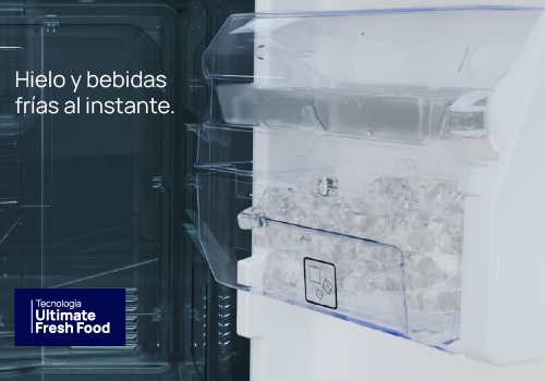 Hielo y bebidas frías al instante. Hielo y bebidas frías al instante.